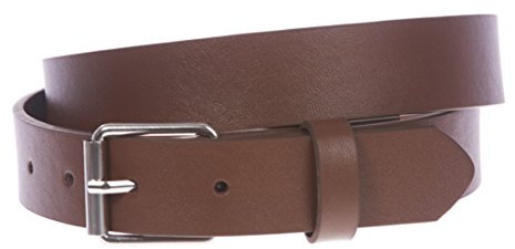 Kinder-Ledergürtel, 2,5 cm, zum Aufstecken, einfarbig, braun, M-61 cm