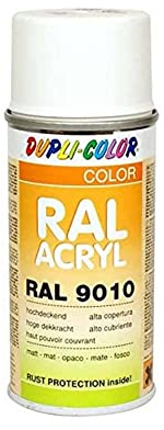 Dupli-Color 626913 RAL-Acryl-Spray, RAL 9010, 150 ml, Weiß Matt