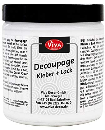 Viva Decor Decoupage Kleber und Lack, 239.6 g, klar, andere, Mehrfarbig, 9,01 x 9,18 x 10 cm