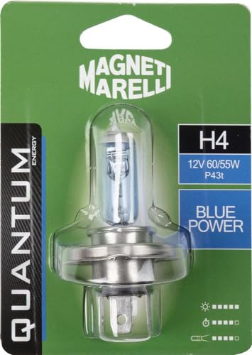 Quantum Energy Magneti Marelli H4 Einzellampe Auto blau Strom 12V 60/55W Anschluss P43t