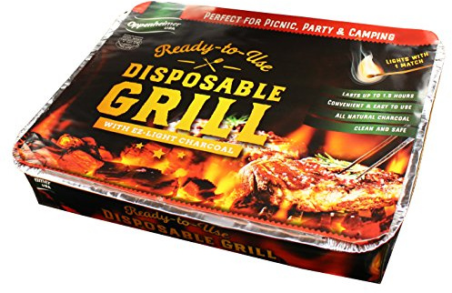 Oppenheimer USA Disposable Charcoal Grill On-The-Go Ready to Use Easy to Light Kosher (1)