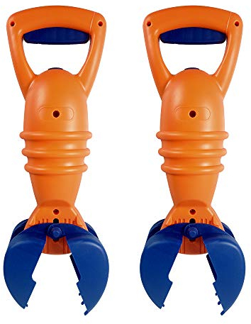 RAINBOW TOYFROG 13 Plastic Sand Digger Grabber Toy，Sand & Beach Claw Catcher. for Ages 3+,Great for The Beach,Snow, Kids Sandbox, Backyard, Playground, Bathtub Toddler Toys-2 Pack