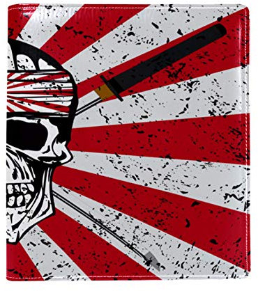 Dehnbarer Bucheinband, Totenkopf, passend für die meisten Hardcover-Lehrbücher bis zu 22,1 x 16 cm, selbstklebender Stoff, Schulbuchschutz, waschbar und wiederverwendbar