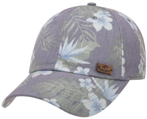 CHILLOUTS Beach Flowers Cap Baseballcap Basecap Curved Brim Sommercap Damen/Herren - Metallschnalle, mit Schirm Frühling-Sommer Sommer