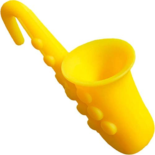 Lid Sid Pot Saucepan Lid Holder Lifter Steam Release Holder Silicone Saxophone Shape Lid Holder Yellow 1pc