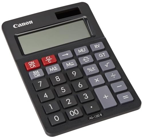 Canon Calculatrice de Bureau 12 Chiffres AS-120 II