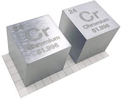 嘉信誉 Chrom (Cr) Dichtewürfel, Laborqualität, präzise über 99,9 % hochrein, verwendet für Laborversuche, persönliche Hobbys und Sammlungen (Größe: 2,5 cm, Farbe: matt)