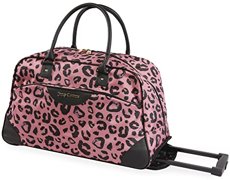 Juicy Couture Damen Libra Rolling Duffel, pink Leopard, Juicy Couture Damen Rolltasche Libra