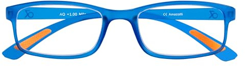 Amazotti Milano Brille mit Sehstärke +2.00, Aquamarine, Stilvolle Lesebrille für Damen und Herren, Leichte, robuste und mit Anti-Rutsch-Pads, für den Computer und für Bildschirmarbeiten