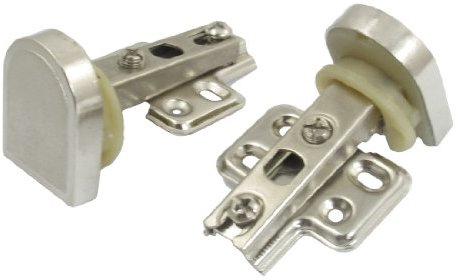 LekLai Bisagra for Puerta de Vidrio, bisagra for Puerta de baño, Abrazadera for baño, 2 uds., Copa Beige de 1,2 , bisagras Ocultas de ángulo de 90 Grados