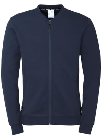 uhlsport ID collegejacka väst för herr gå ut jacka sweatshirt utan huva för män, kvinnor och barn, marinblå, XXL