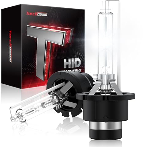 Torchbeam D2S LED xénon Ampoule, 6000K 35W ampoules au xénon blanc diamant, feux de route et de croisement HID pour groupes HID, lot de 2