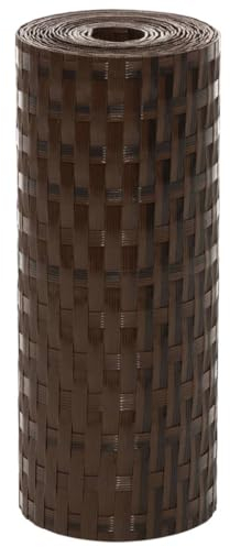 vidaXL Paravents de Balcon 5 pcs Marron et Noir 255x19cm résine tressé, écran de Jardin, écran extérieur, écran d’intimité de clôture