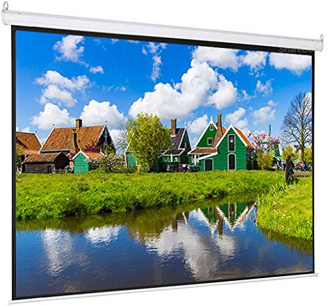 KCUZO Pantalla de proyector motorizado eléctrico con función de relación de Aspecto múltiple 60-100 Pulgadas 4: 3 Cine en casa 4K Ready Proyección(100 Inch)