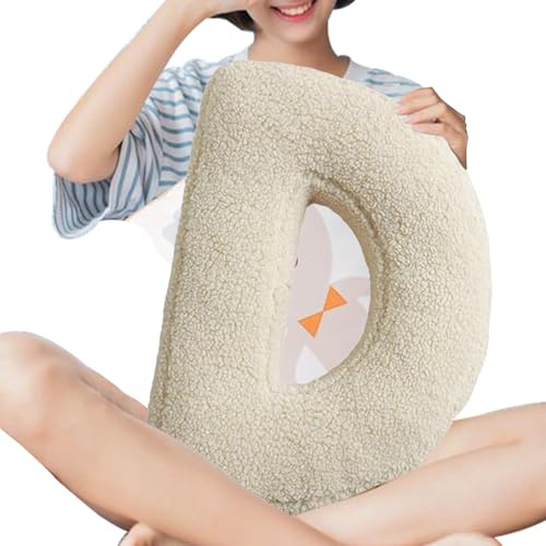 Monozoz Cojín suave con inicial – Cojín suave con letra inicial de la A a la Z, almohada suave para abrazar, cojín de felpa con letra inglesa para niños, amigos y familiares