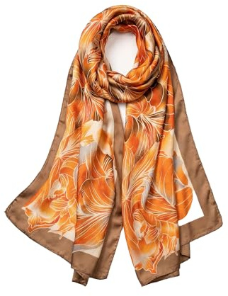 Trillion London® Seidentuch Damen Tücher Halstuch Geschenk für Frauen | 180 × 90 cm biete, Vielseitig tragbar als Halstuch, Schal, Kopftuch oder Schultertuch für jeden Anlass