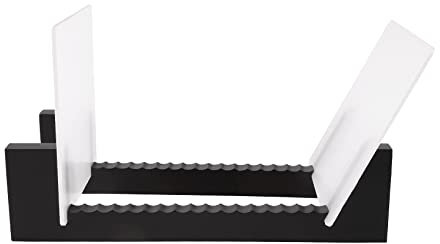 ivamulie Vinyl Platten Lagerung Schallplatten Aufbewahrung Regal für 50, 13,7 Schallplattenständer, Schwarz