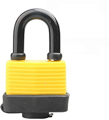 Lucchetto con chiave impermeabile in acciaio inossidabile e gomma, larghezza del corpo della serratura 39 mm, 49 mm, 59 mm, 73 mm, 2 chiavi (39 x 59 mm)(39x59mm)