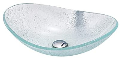 WEYFH Vasques de Salle de Bain Vasque à Poser Vasque en Verre trempé Lavabo d'hôtel Simple et créatif Vasque à Poser Vasque à Poser