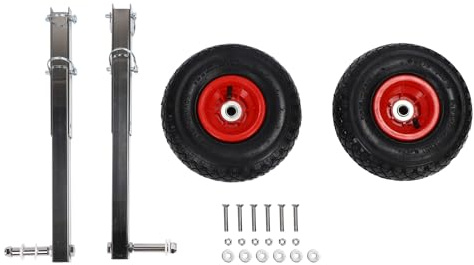 Fydun Inflatable Boat Launching Wheels Sturdy Dolly Kit for Dinghies Sailboats Stainless Steel Rubber