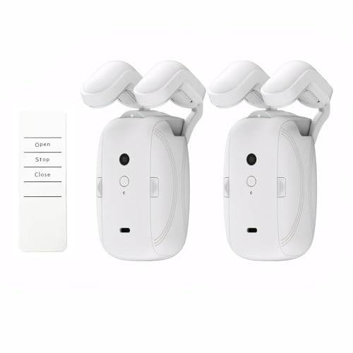 Mengshen 2 pezzi Apritende Automatico Apritende Elettronico per Barre Romane Telecomando Facile Installare Non Necessario Sostituire le Barre Senza Cablaggio Alimentazione a Batteria