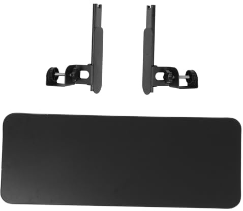 FUNOMOCYA Bandeja para Teclado Debajo del Escritorio de Acero sin Perforaciones Soporte Deslizante Práctico para Teclado y Extensión de PC Compatible con Mesa de Oficina