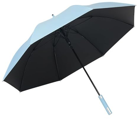 JVNALwnkv Ombrelli da Pioggia 8 Bone Golf Umbrella Nero Gomma Automatico Business Grande Uomo Manico Dritto Ombrello Esterno
