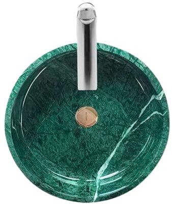 Lavandino artistico in ceramica da 40 cm, piccolo lavabo verde da appoggio per casa, B&B, club, design elegante e funzionale