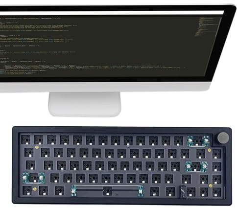 Tastiera meccanica - Layout compatto da 67 tasti, dispositivo di input | desktop retroilluminato, pulsante multimediale integrato, struttura interruttore reattivo, funzione coda lunga | Equipemen