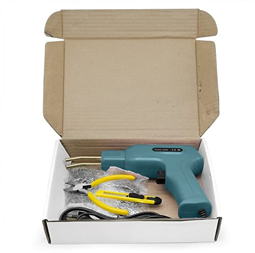50W Plastic Welding Machine Car Bumper Repair Kit, Professional Hot Stapler PVC Stapling Gun with 4 Types of Staples, Fast Heating Garage Tool for Fixing Cracked Plastic Car and (US Plug)