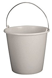 ALUMINIUM ET PLASTIQ Seau ménage 8 L, gradué Gris moucheté