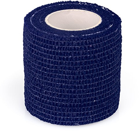 Fixierbinde | elastischer Fixierverband | kohäsive (selbsthaftende) elastische Binde | Breite: 5,0 cm | Farbe: blau | 6 Stück