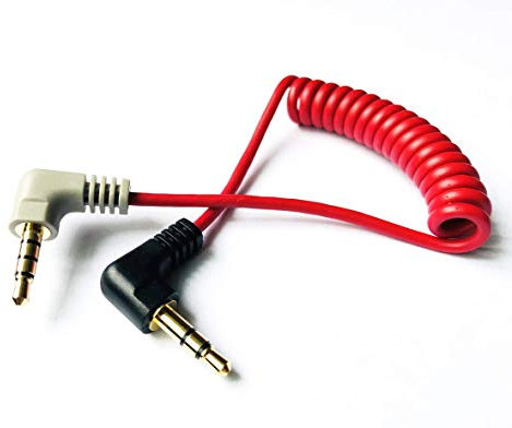 Replacement Coiled SC7 Rode Cable Microphone/Audio/Lavalier to Smartphone Wire Movo BOYA mic Adapter Cable