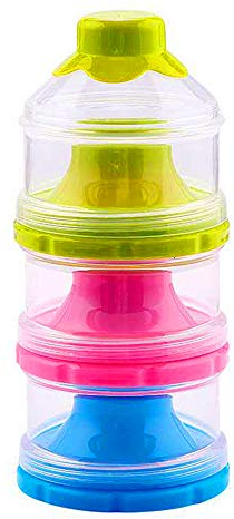 3-Layer Formula Dispenser Portable Milk Powder Compartment Container Pot Box Milk Cans Snack Storage Box for Travel and Outdoor Activities Nighttime Nursing 1