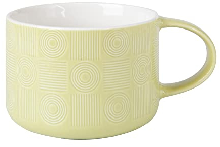 Maxwell & Williams KL0276 Crest Jumbotasse aus Porzellan, Ocker, 500 ml