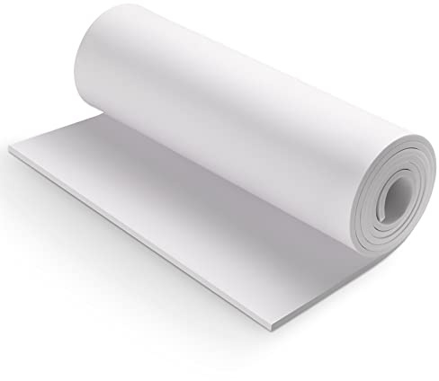 Weiße EVA Foam 4mm, MEARCOOH 35.5cm*150cm Premium Foam Cosplay, 1PCS EVA Schaumstoff Dichte 86kg/m3 für DIY Bastelprojekte, Klassenzimmer, Scrapbooking, Partys (Weiß 4mm)