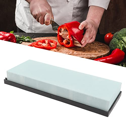 320 Grit Knife Sharpening Stone, Whetstone Knife Sharpener Stone with Non Slip Base Polishing Stone for Sharpening Chisel Blades, Knives, Scissor Blades