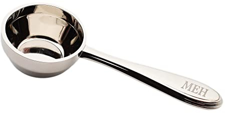 Personalised Engraved with Initials, Stainless Steel One Tablespoon Coffee Scoop