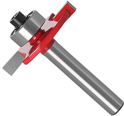 Fraise à disque pour défonceuse 6,35 mm - Tige de ponçage, fraise à bout - Fraise à bout rond - Fraise à bois - Fraise à arrondir pour fraiseuse de bord/table de fraisage (A)