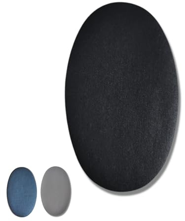 6 Rodilleras Termoadhesivas para Ropa. Parches de Tela Tamaño Universal Ovaladas para Pantalones, Chaquetas, Sudaderas... Ideal para Niños 16 x 10 cm