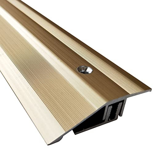 KARFRI Schwellenleisten aus Holz zu Fliesen für Türen/Teppiche, rustikale, Selbstklebende Bodenübergangskantenleiste, 90 cm lang, schneidbar