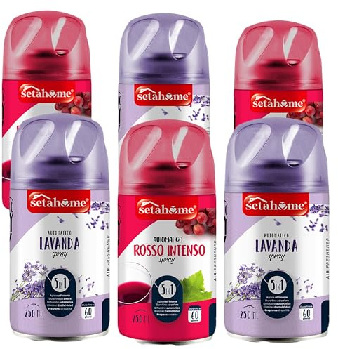 setahome 6 x Nachfüller 250 ml für automatische Duftsprays, geeignet für z.B. Air Wick Freshmatic und Glade (Fruits)