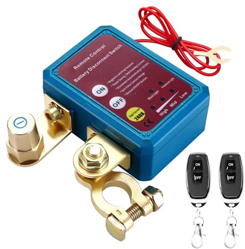 RUIZHI Desconectador de Bateria, 12 V/24 V, 240A Desconectador de Bateria Coche, con Mando a Distancia para la mayoría de los vehículos del mercado