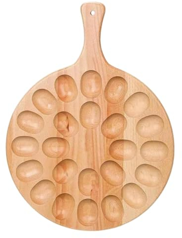 Plato para huevos rellenos | Tabla de huevos rellenos para encimera, 24 agujeros redondos para huevos, bandeja de huevos rellenos para postre para encimera de cocina en el hogar
