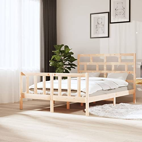 Bulliing Massivholzbett Bettgestell Bed Frame Bett Mit Bettkasten Hausbett Bett Massivholz Kiefer 140x200 cm - 3101348