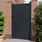 Trueshopping Nova Pedestrian Gate Aluminium Garden Gate - Horizontal Panel Design, Powder-Coated Finish & Full Privacy - Metal Garden Gates 3ft Wide in Anthracite Grey with Fixings & Fittings