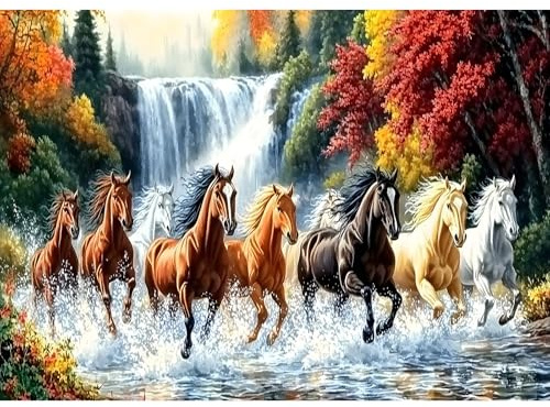 MXJSUA Diamond Painting Erwachsene, Rennendes Pferd Diamant Painting Bilder 30x40cm 5d Diamond-Painting Geeignet Als Geschenk, Zur Entspannung und Als Wanddeko