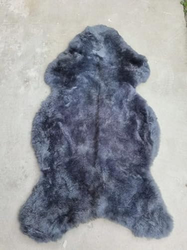 Provellus Premium Merino Schaffell Schaffelle Fell Lammfell Natur geschoren dichte Wolle (Silber Grau, 40x40cm eckig)