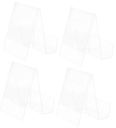 OFFSCH Lot De 4 Porte-livres En Acrylique Pour Bureau Bibliothèque Porte-cartes De Visite