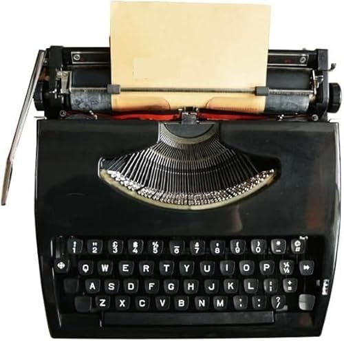 DZZTHSH Ancienne Machine écrire Portable, Machine à écrire mécanique Anglaise en métal, Machine à écrire rétro nostalgique, Traitement de Texte Classique, adaptés aux collectionneurs d'écrivains